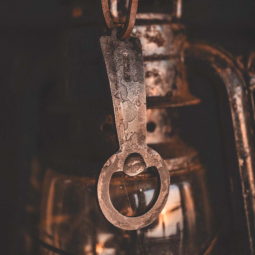 Rosellis hand crafted bottle opener made from spilled materials of our premium carbon steel.