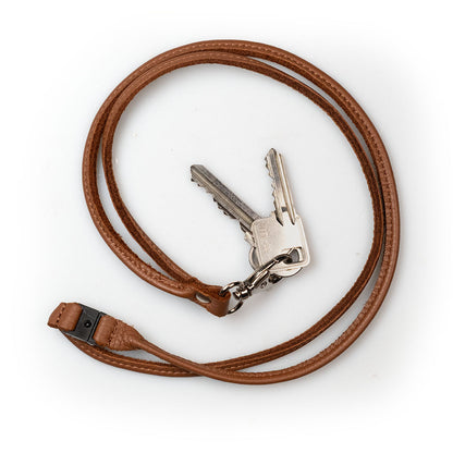 Leather cord made from moose leather that can hold your knife or keys around your neck. 
