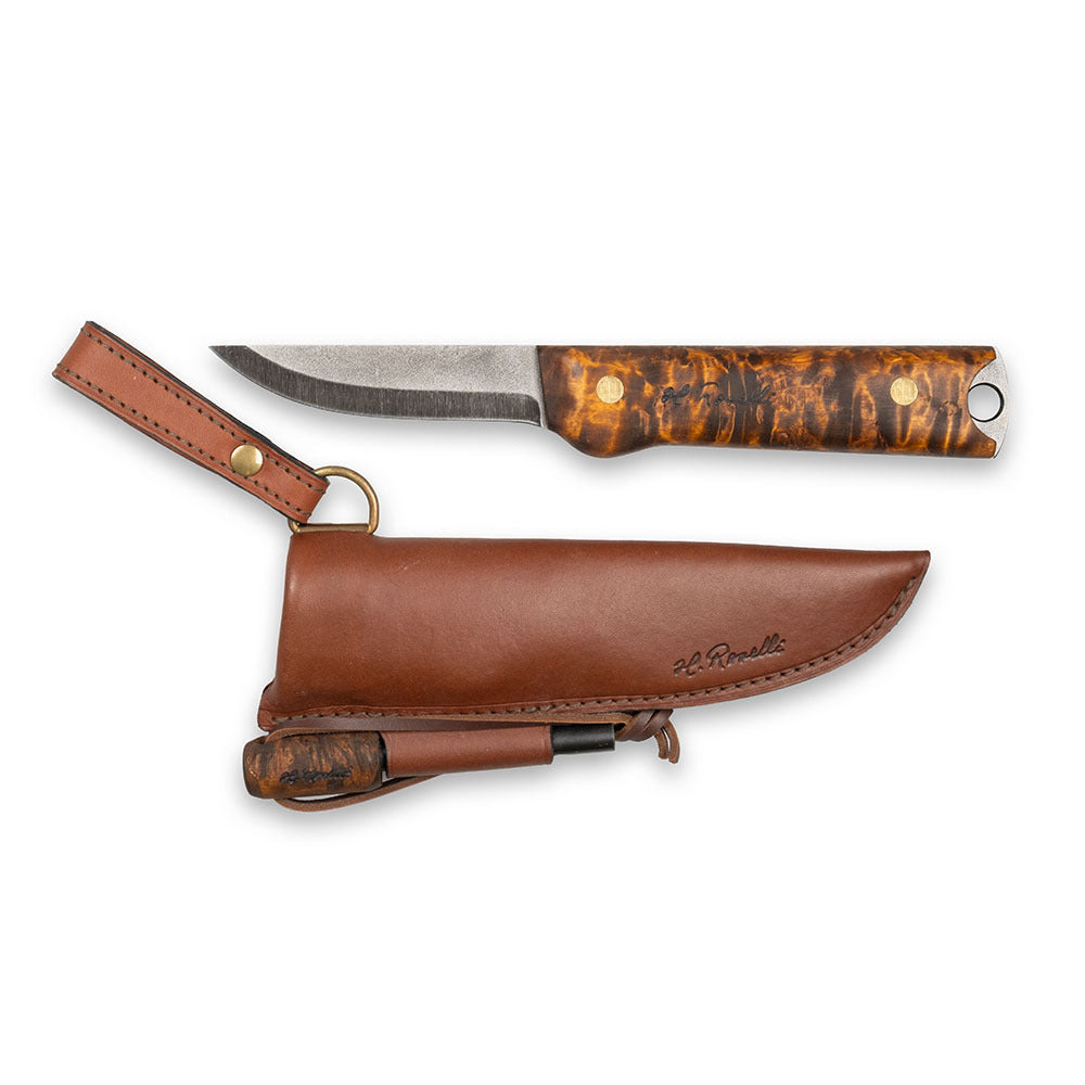 洋楽 The Henchmen / Rough & Rugged koco Heimo 4” Bushcraft Knife | Full Tang Carbon Steel | Roselli Finland